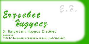 erzsebet hugyecz business card